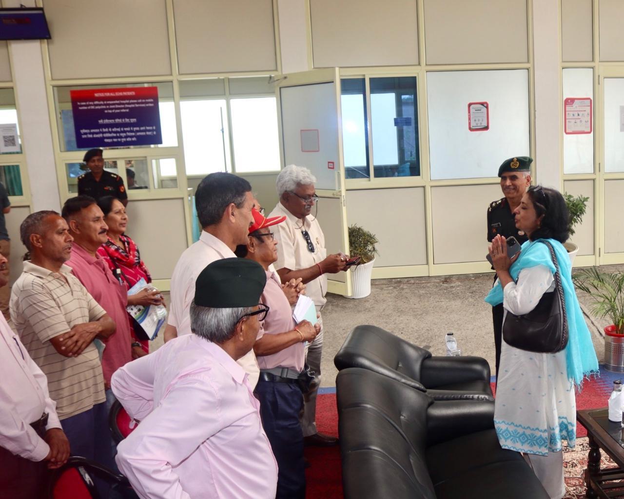 Sukriti Likhi (Secy, ESW) visit at ECHS Regional Centre, Dehradun