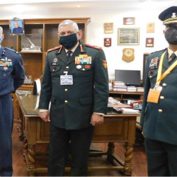 KSB officials  with Gen Bipin Rawat, CDS on the occasion of AFFD, in New Delhi on 07.12.2020.