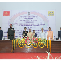National Anthem during Defence Pension Adalat (DPA) at Ranchi on 25th July 2019.