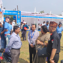 Secretary, ESW interacting with Corporates and ESM during the Job Fair at Air Force Station, Pune on 16 Oct 2019