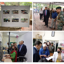 Secy ESW visit to ECHS Polyclinic, Noida on 28.10.2022 to review Swachhta Campaign